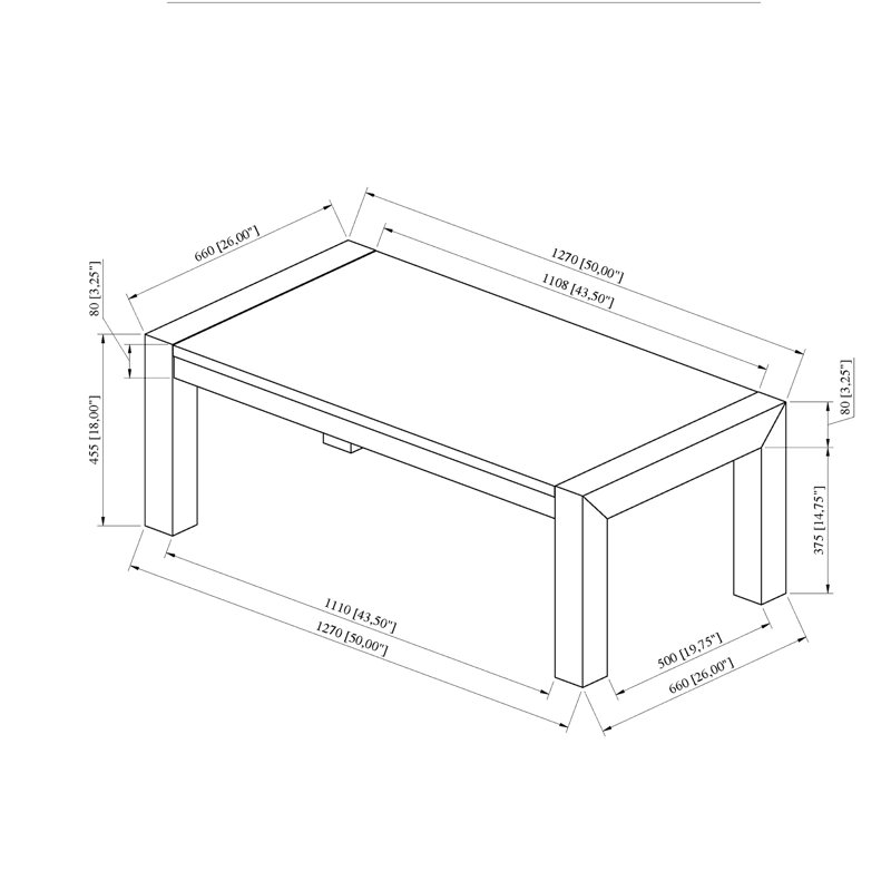 Table basse Ana Beige (table incluse seulement)