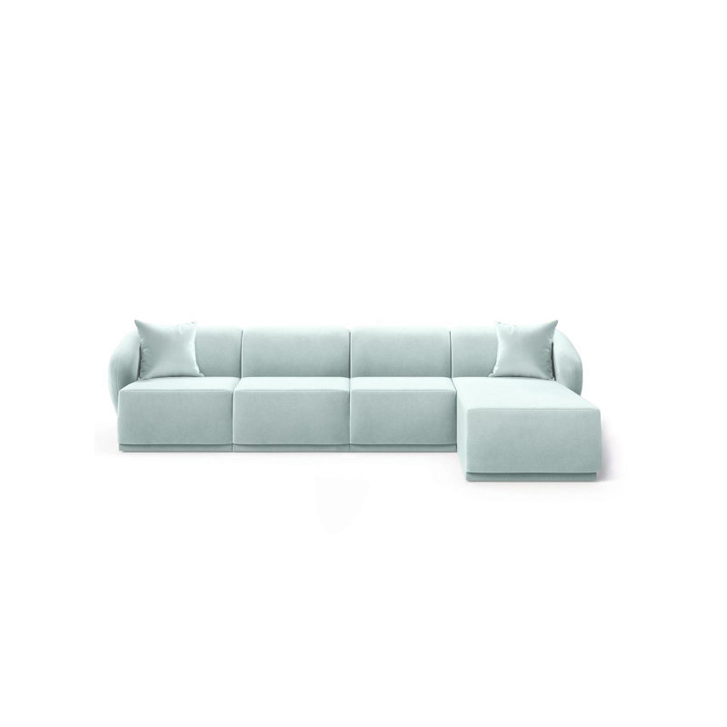 4 Seater Velvet Sofa & Chaise