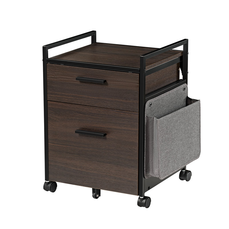 Ziolkowski 2-Drawer Mobile Vertical Filing Cabinet, Dark Walnut