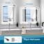 Miroir à DEL de 5 mm pour salle de bain 5 minutes, 3 couleurs réglables, humide, fonction mémoire, miroir mural, intensité variable, haute réflexion, Cri90-1177281611