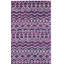 Tapis fuchsia / bleu marine à motif géométrique Christa-301232886