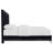 Holtzclaw Polyester Fabric California King Panel Bed, Ebony-128583139