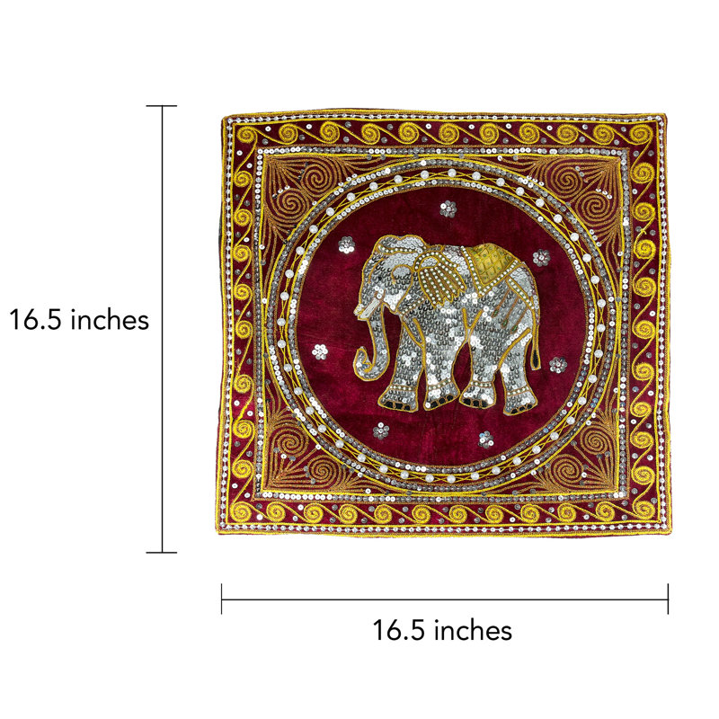 Housse de coussin en coton 16,5 po, Rouge