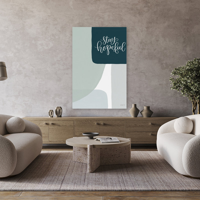 Stay Hopeful - Art typographique d'inspiration contemporaine, H 32 po x l 48 po