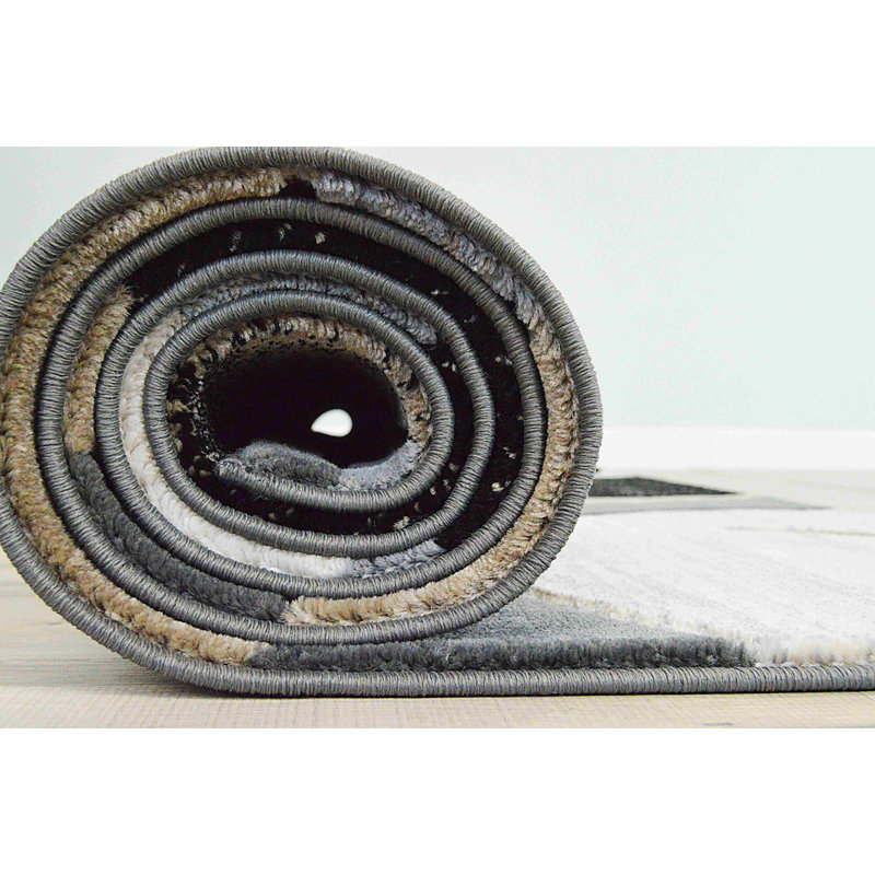 Mccampbell Abstract Indoor Rug, Rectangle 2'7'' x 4'