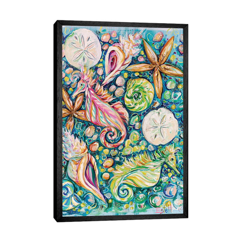 Conchology by Estelle Grengs - Painting on Canvas, Black Framed, 66.04 cm H x 45.72 cm W