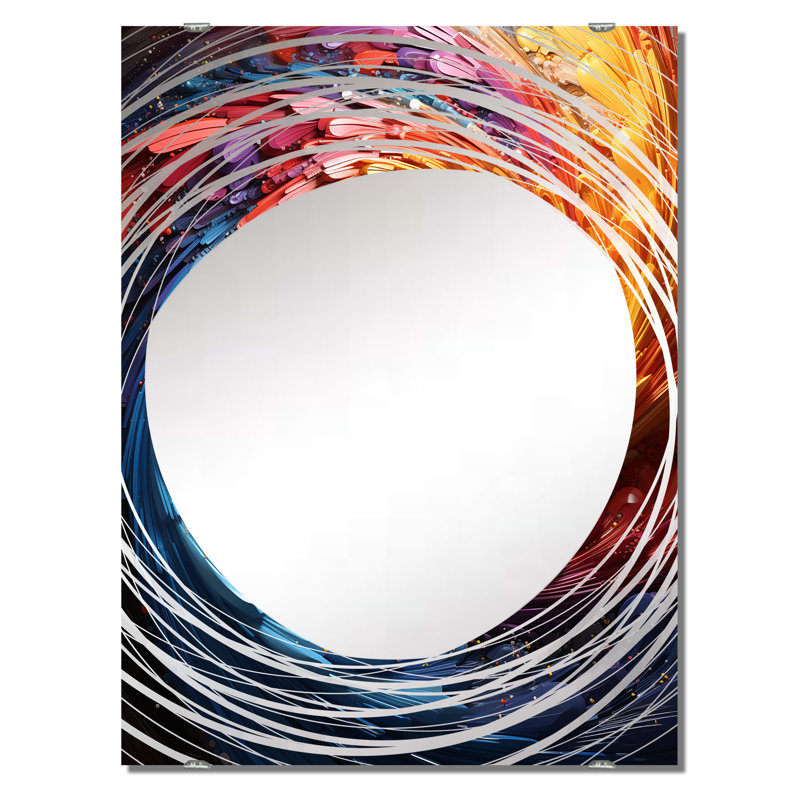 Dalvin - Miroirs muraux décoratifs à spirales abstraites, 40 po x 30 po