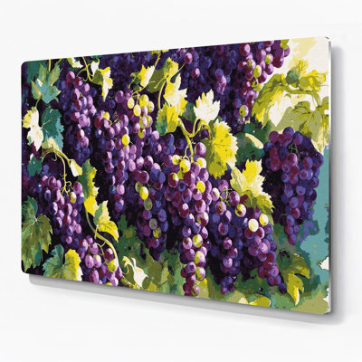 Fruit Grape Flame Seedless Purple Metal Wall Art