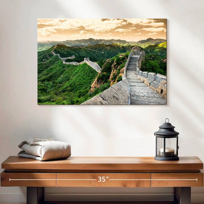Ravi, grande muraille de Chine V, H 16 po x l 24 po