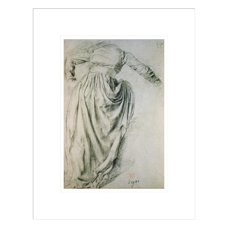 Étude d'une femme drapée par Edgar Degas, H 16,75 po x l 13,15 po