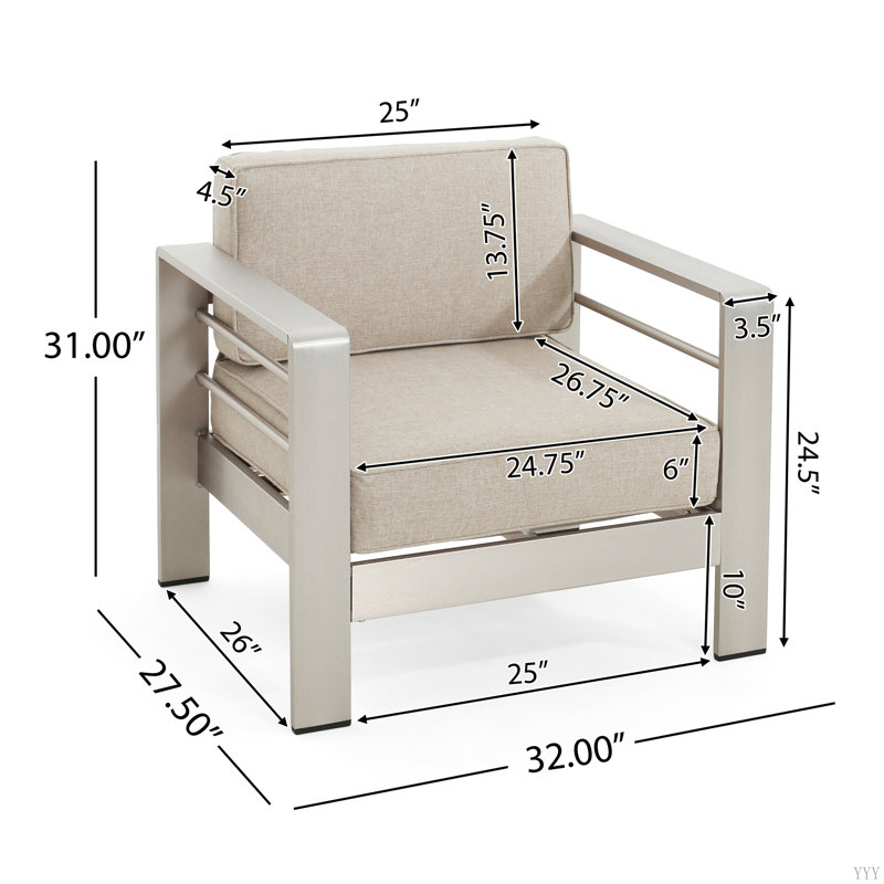 CLUB CHAIR SEAT CUSHION SKIN, Beige