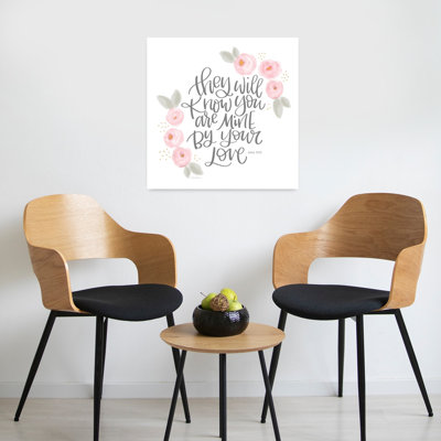 They Will Know 1 Piece Wrapped Canvas Wall Art