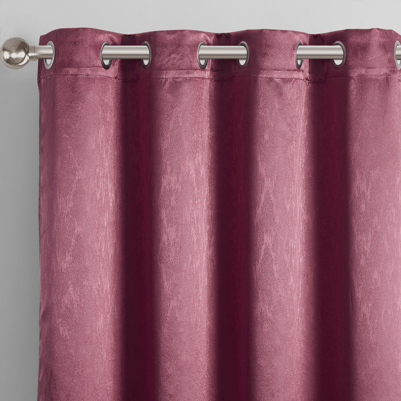 Bree Blackout Single Curtain Panel, 52" W x 84" L, Red