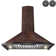 30-in 343-CFM Convertible Vine Embossed Copper Wall-Mounted Range Hood with Carbon Filters