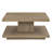 Maricelys 38" Square Oak Wood Coffee Table with Shelf and Casters-143759076