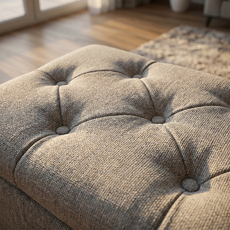 Banc ottoman de rangement avec plateau intégré