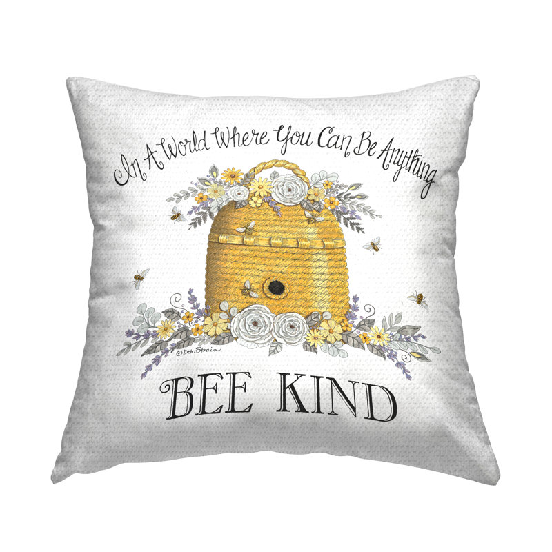 Coussin Bee Kind Honey Hive
