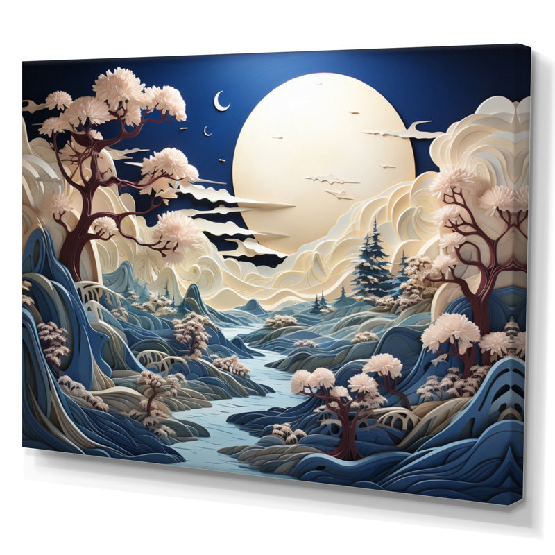 Marytza " Glacier Arctic Whispers I ", H 12 po x l 20 po, Toile tendue