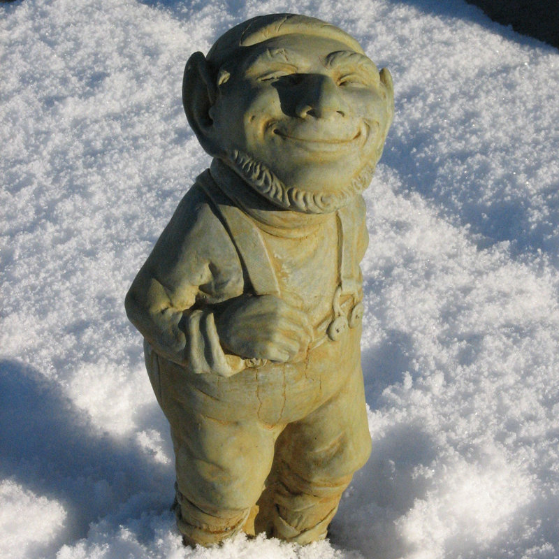 Statue d'elfe d'hiver, Bronze patiné