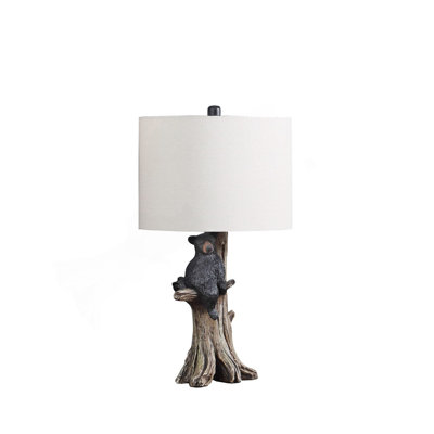 Lampe de table en polyrésine 24,75 po Bear In A Tree