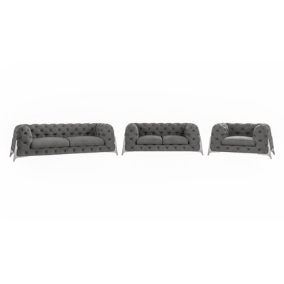 Juneri 3 - Piece Velvet Living Room Set
