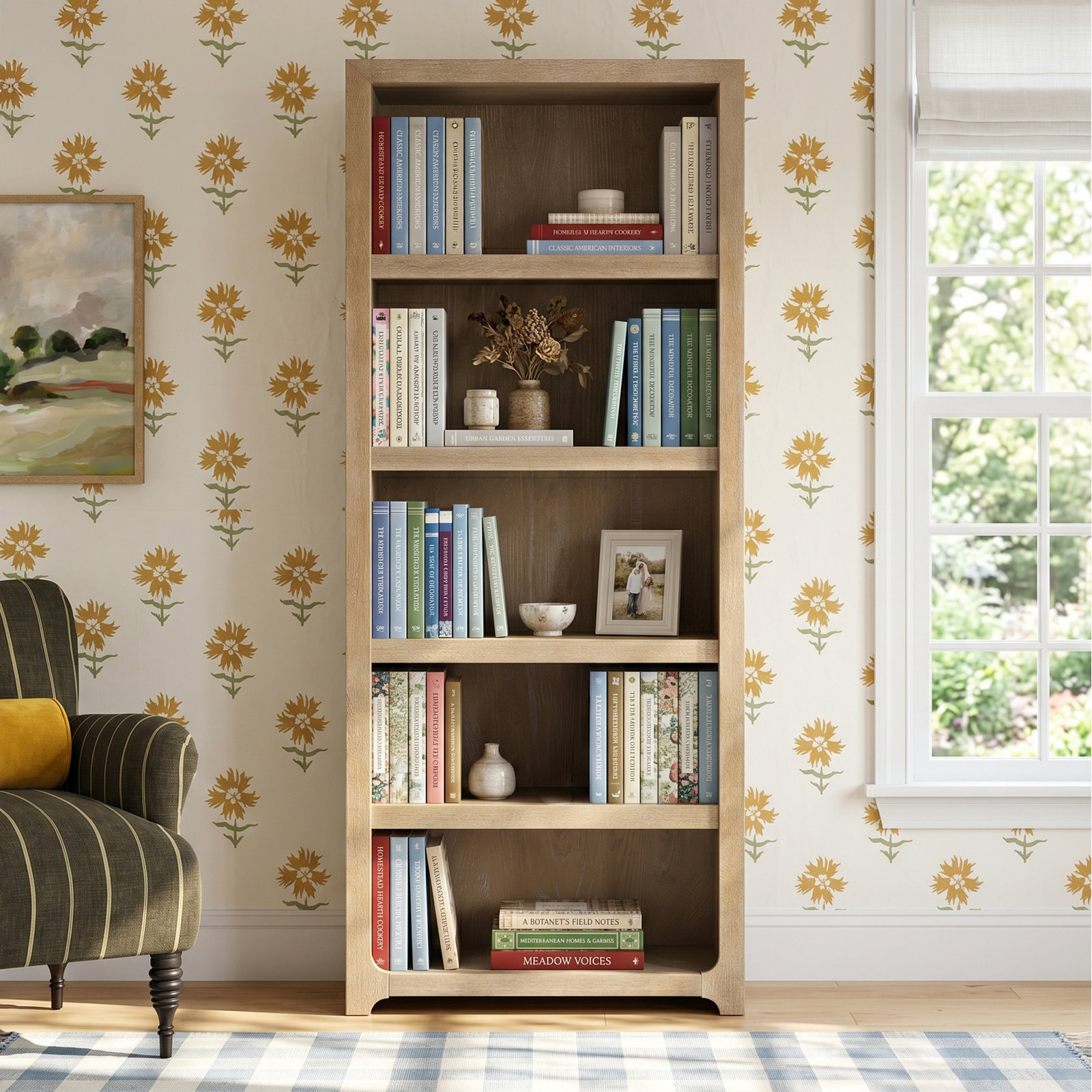 Fitzgerald 32" Oak Bookcase