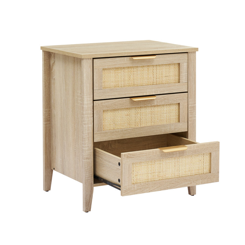 55.1cm W Solid Wood Bedside Table