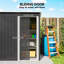Kiazer 5 x 3ft Metal Garden Shed Outdoor Storage Shed Lockable Black