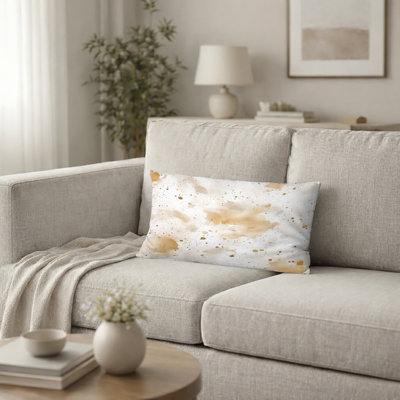 Coussin abstrait Abstract Beige et crème