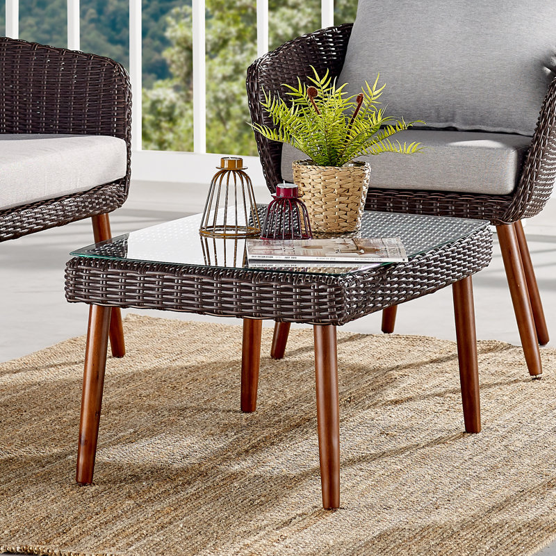 Rectangular Metal Outdoor Coffee Table , 88.9cm cm W 60.9cm cm D, 43.18cm H x 88.9cm W x 60.96cm D