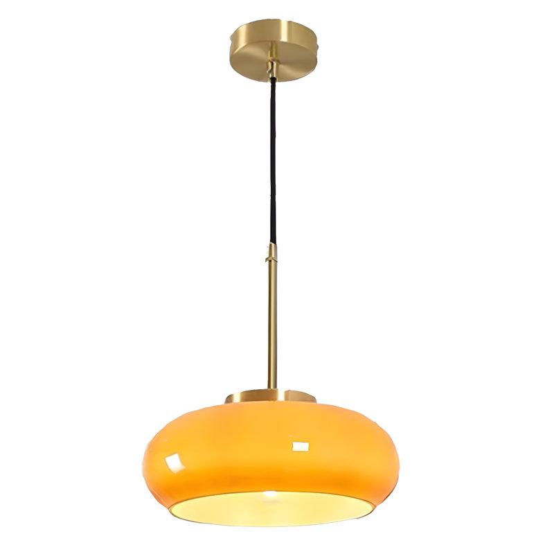 1 - Light Gold Pendant, Orange