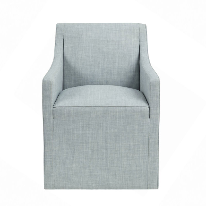 Skirted Dining Arm Chair with Casters