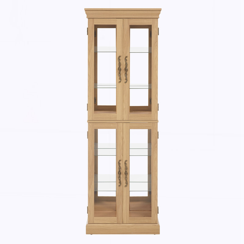 Glass Storage Cabinet, Oak