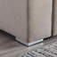 Canapé modulaire double en lin 6 pièces avec pieds interchangeables, repose-pieds et coussins