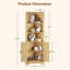 Grande armoire de coin cannelée Farmhouse avec tablettes ouvertes, l 15,75 po x H 68,9 po-1571591913