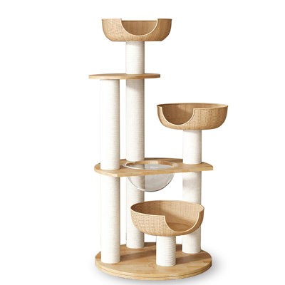 5 Tiers Cat Tree with Condons,Perch,Scratching Posts