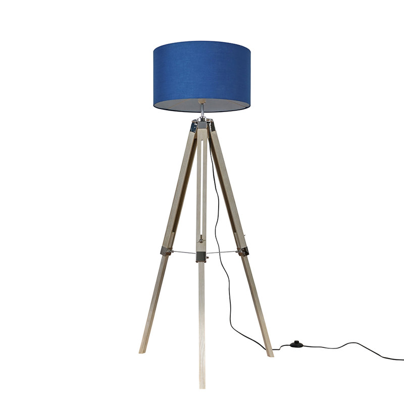 Wemple 143cm Tripod Floor Lamp, Navy Blue
