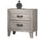 Bedside Table White Wash Finish Striking Elegant 1Pc Nightstand Contemporary Style Black Bar Pull 2-Drawers