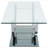 Amelia Chrome Rectangular U-Shaped Glass Top Coffee Table