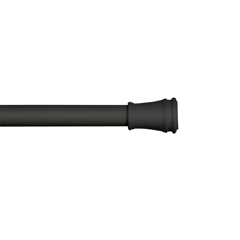 Wayfair Basics Bruss Basic Camlock Tension Rod, Adjustable Length, 5/8" Dia., 28" - 48", Black