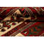 Tapis zone en laine ivoire/rouge 3 pi 4 po x 5 pi 8 po one-of-kind-noué la à la main new age balouch Marlen