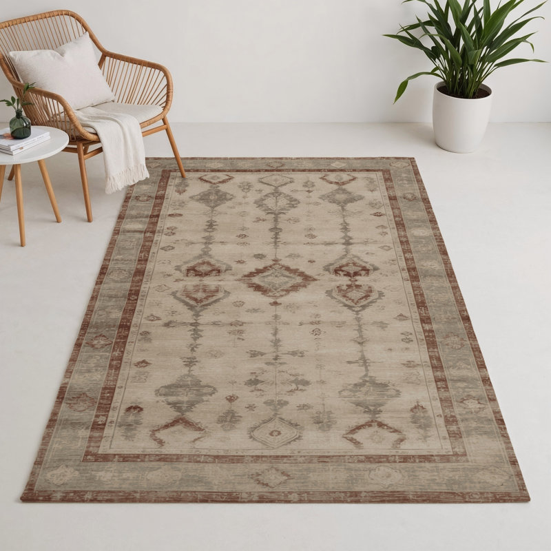 Tapis d'intérieur et d'extérieur surteint beige, Rectangle 9 pi x 12 pi
