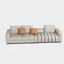  Canapé surdimensionné moderne en similicuir crème de 118 po Wrought Studio ™ avec rayures noires et coussins décoratifs
