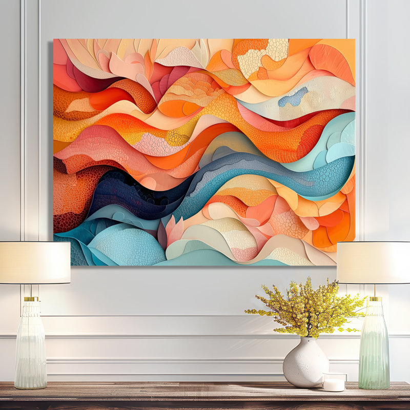 «Lowther», art mural sur toile «Biomorphism», H 30 po x l 40 po, Toile tendue sur cadre, Ne s’applique pas