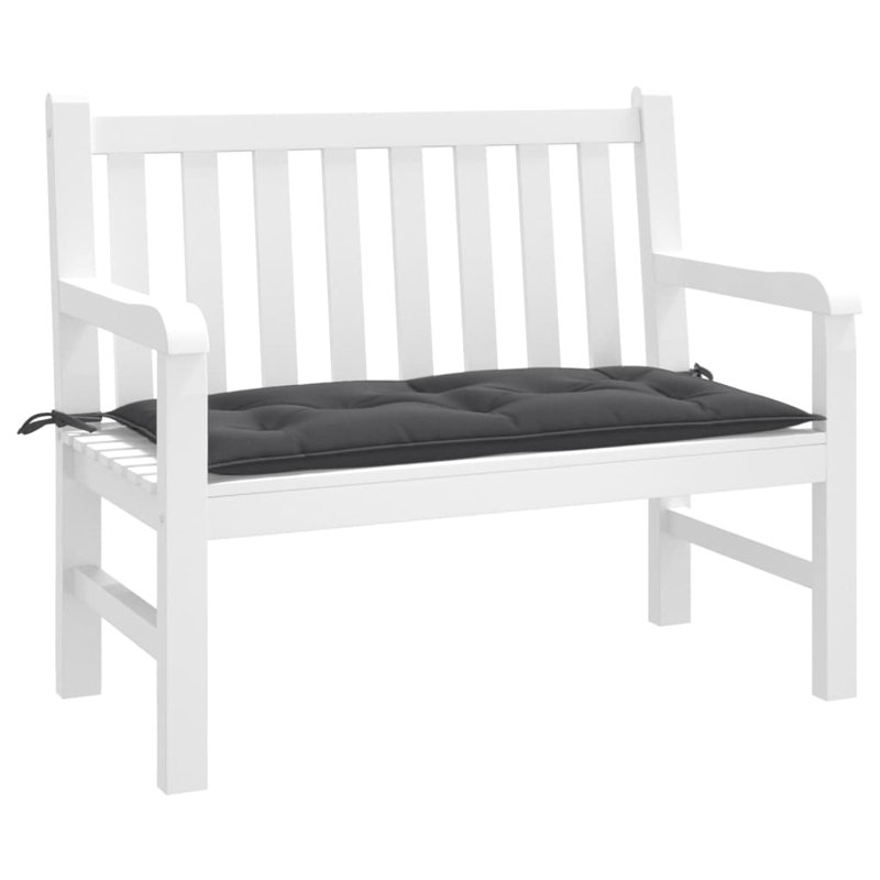 Ebern Designs Garden Bench Cushion 2.8" Fabric, 39.4" W x 19.7" D, Melange Anthracite