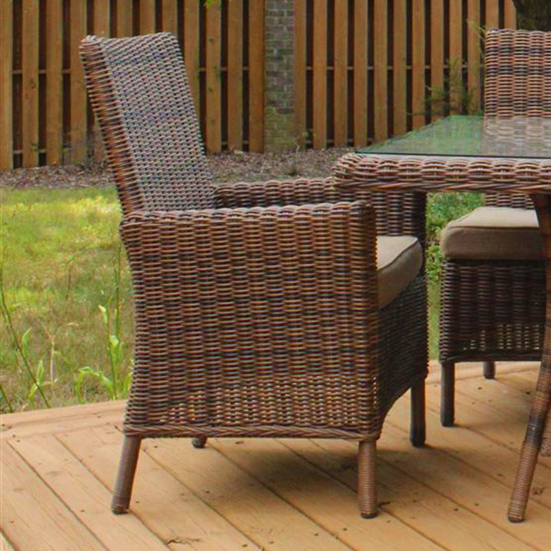 Patio Dining Chair with Cushion, Canvas Canvas Sunbrella® Canvas