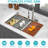 16 Gauge T304 Stainless Steel Double Bowl  60/40  Topmount Drop - In Kitchen Sink 33"x22"x10", Brushed Nickel Finish, X Shaped Water Flow Design, R10 Rounded Corner, Condensation Coating, 3mm Pad,