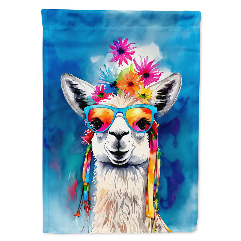 Drapeau de maison de lama hippie