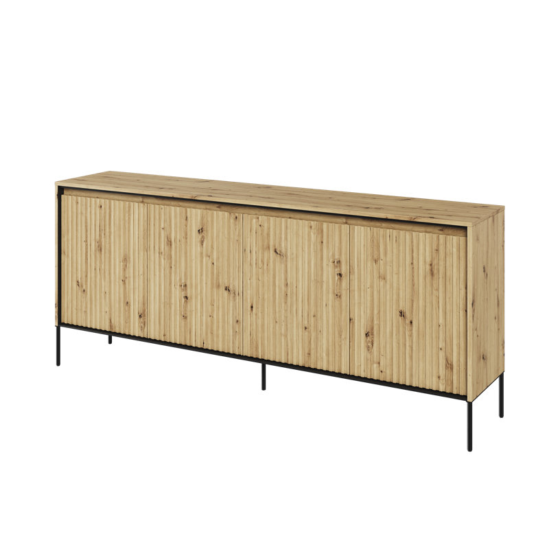 Alv 193cm Sideboard, Oak Artisan/Black