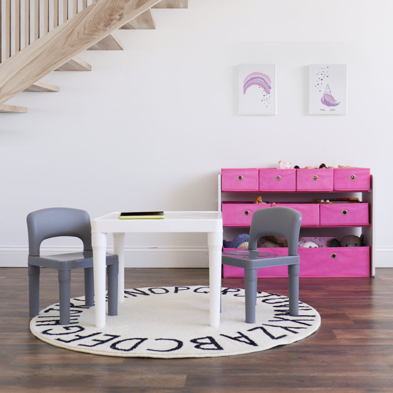 Milas Toy Organizer with Bins, Pink